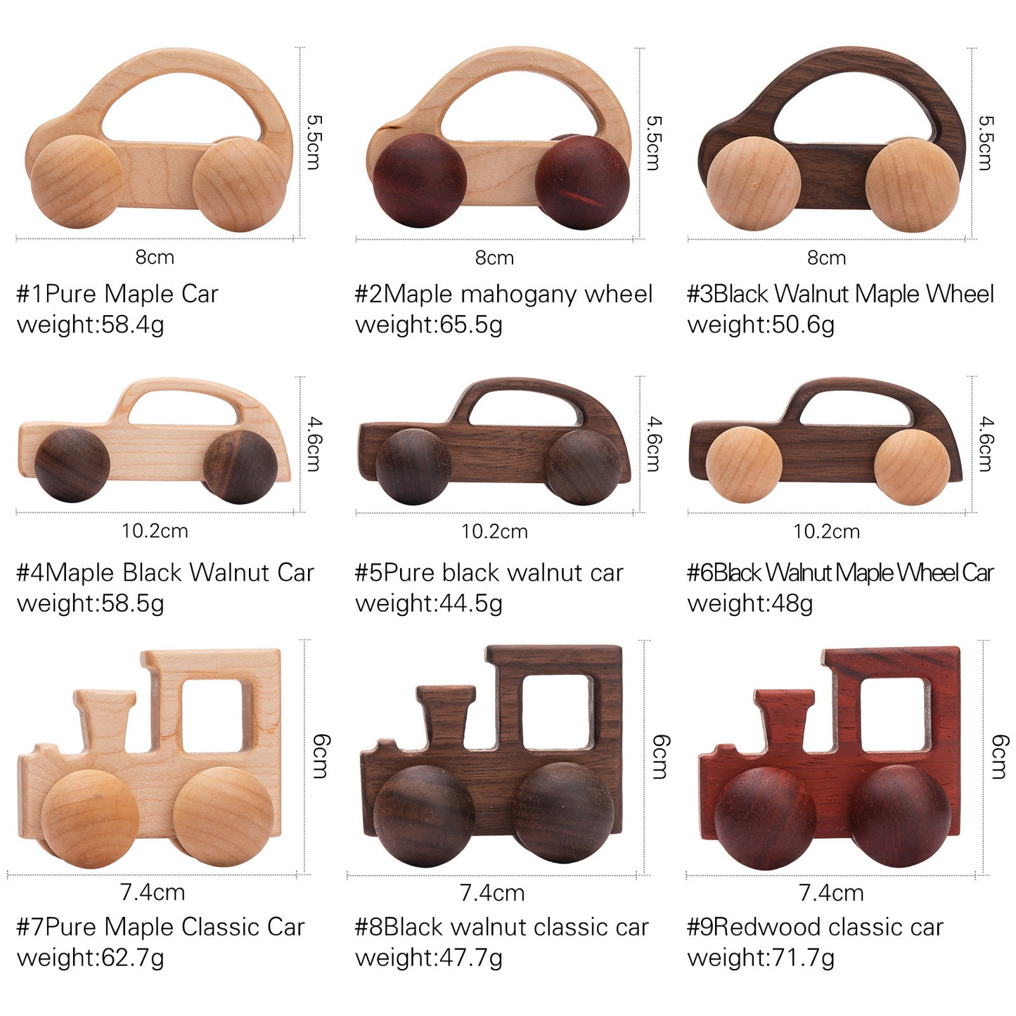 Solid Wood Toys - Car Series